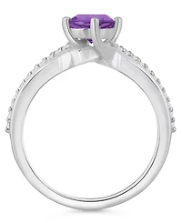 Macy's Onyx and White Diamond (1/6 ct. t.w.) Ring 10k Gold