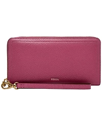 Fossil Logan Leather Zip Around Clutch Wallet