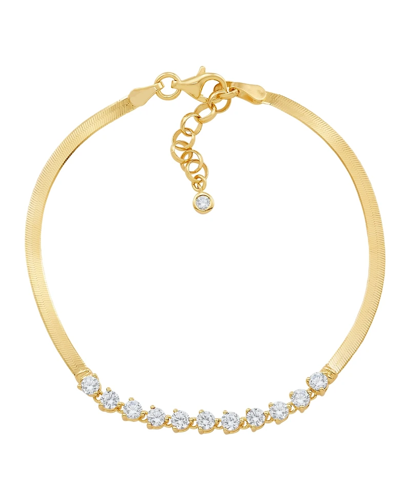 Macy's White Sapphire Bracelet (1-5/8 ct. t.w.) in 14k Yellow Gold-Plated Sterling Silver