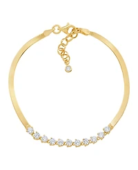 Macy's White Sapphire Bracelet (1-5/8 ct. t.w.) in 14k Yellow Gold-Plated Sterling Silver