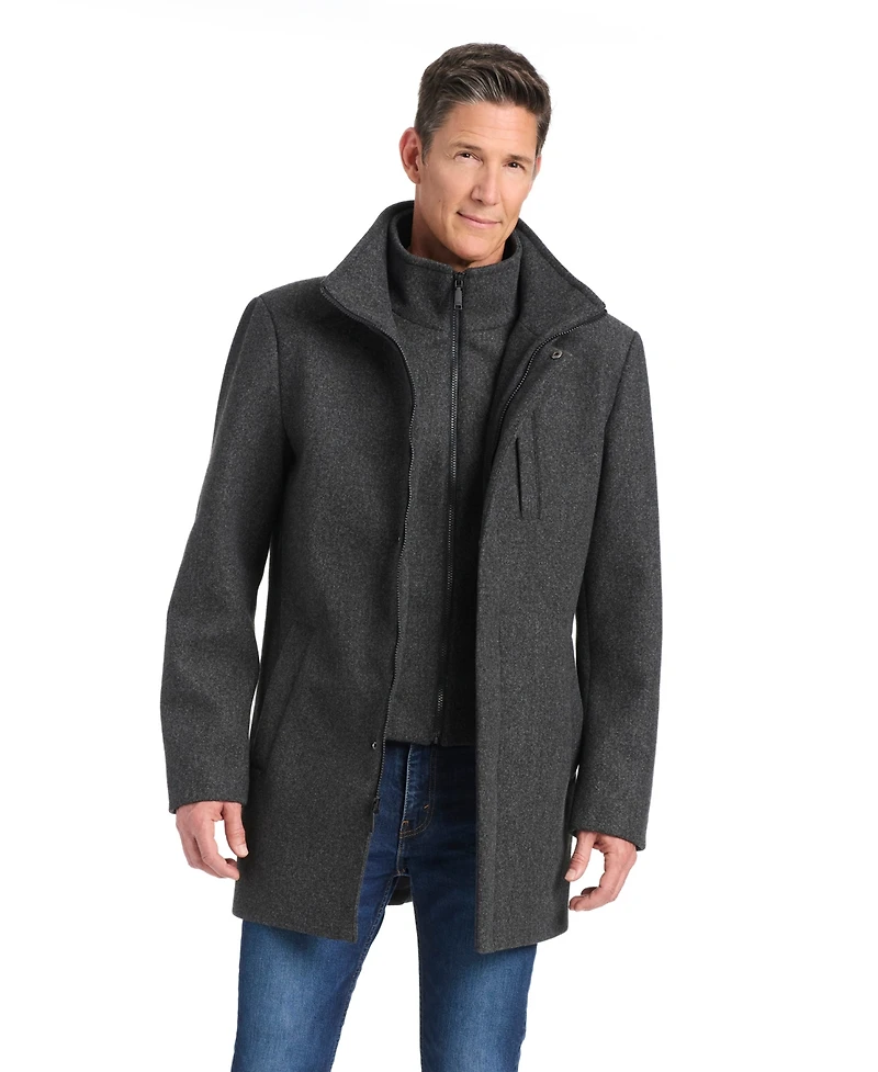 Vince Camuto Men's Classic Stand Collar Coat