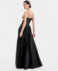 City Studios Juniors' Rhinestone Ball Gown, Created for Macy's