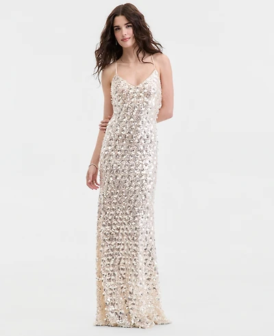 Say Yes Juniors Sequinned Evening Gown