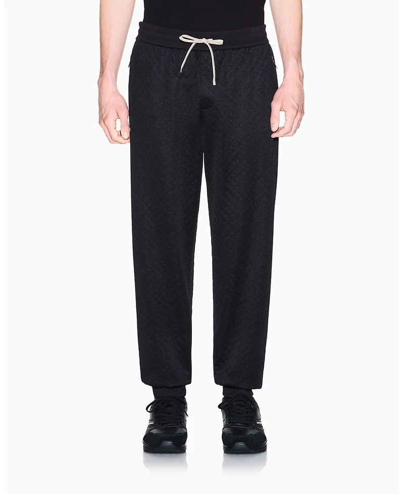 A|X Armani Exchange Men's Jacquard Allover Logo Jogger