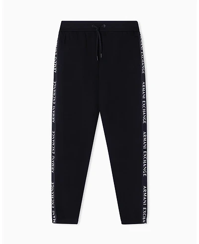 A|X Armani Exchange Men's Grosgrain Logo Fleece Pants