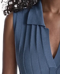 Calvin Klein Women's Sleeveless Collared Sweater