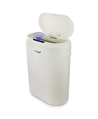 Elama 13 Gallon Automatic Sensor Hands Free Round Top Trash Can in Black