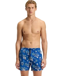 Boss by Hugo Men's All-Over Print Logo-Badge Swim Shorts