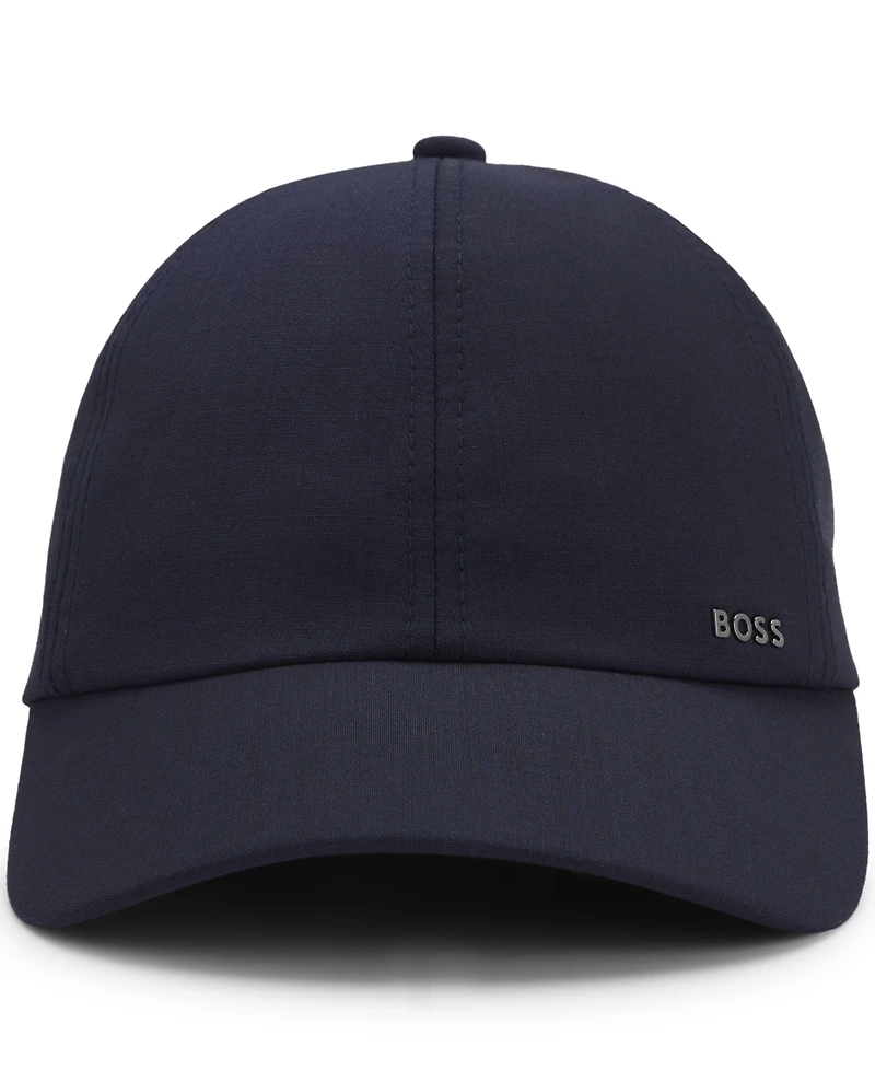 Boss by Hugo Boss Men's Wool-Blend Twill Metallic Logo Lettering Cap