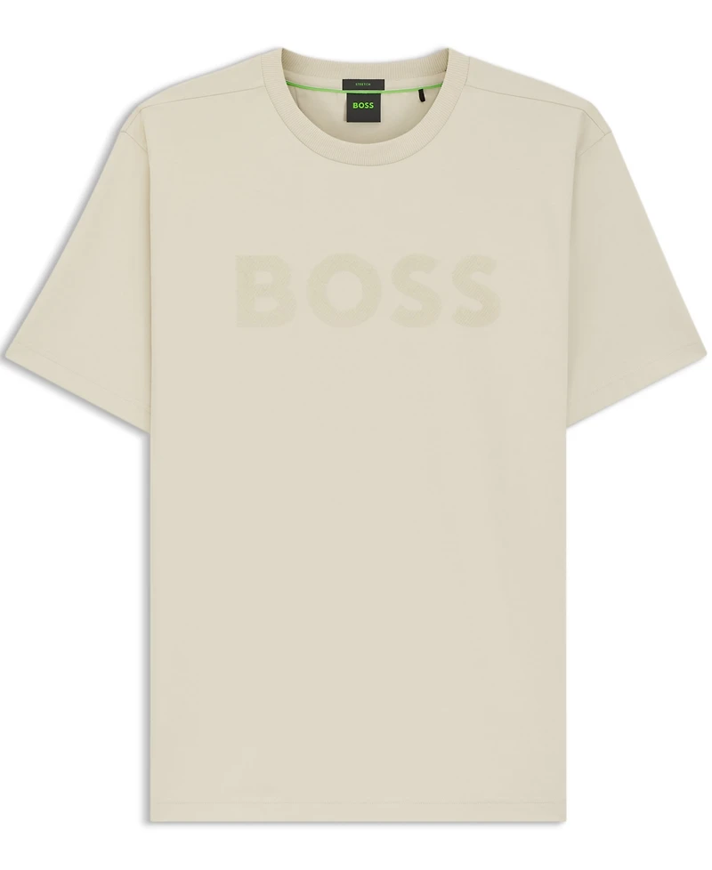 Boss by Hugo Men's Stretch Cotton Tonal Logo Relaxed-Fit T-Shirt