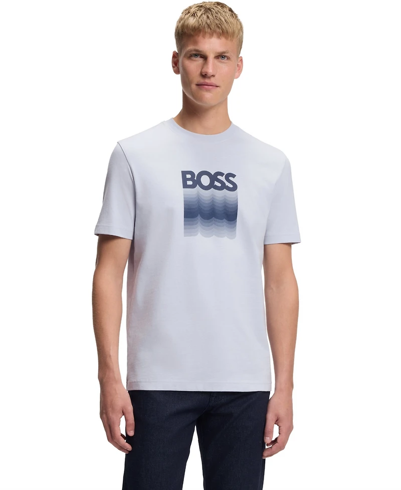 Boss by Hugo Men's Logo Print Cotton-Jersey T-Shirt