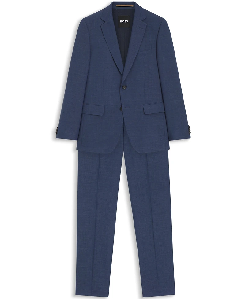 Boss by Hugo Boss Men's Micro-Patterned Stretch Cloth Two-Piece Slim-Fit Suit