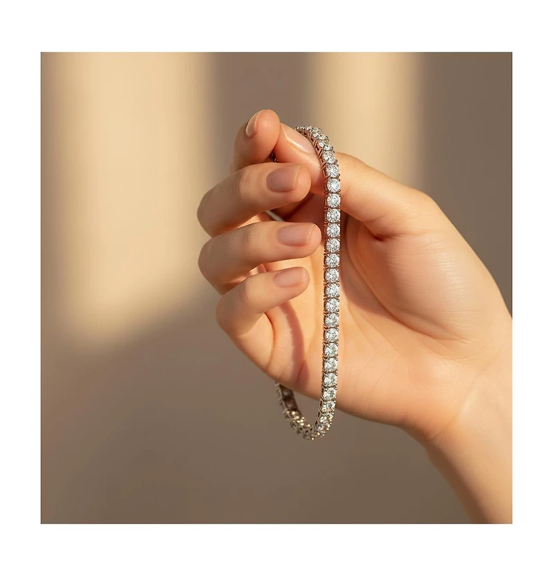 Classic White Gold Plated Cubic Zirconia 5MM Tennis Bracelet