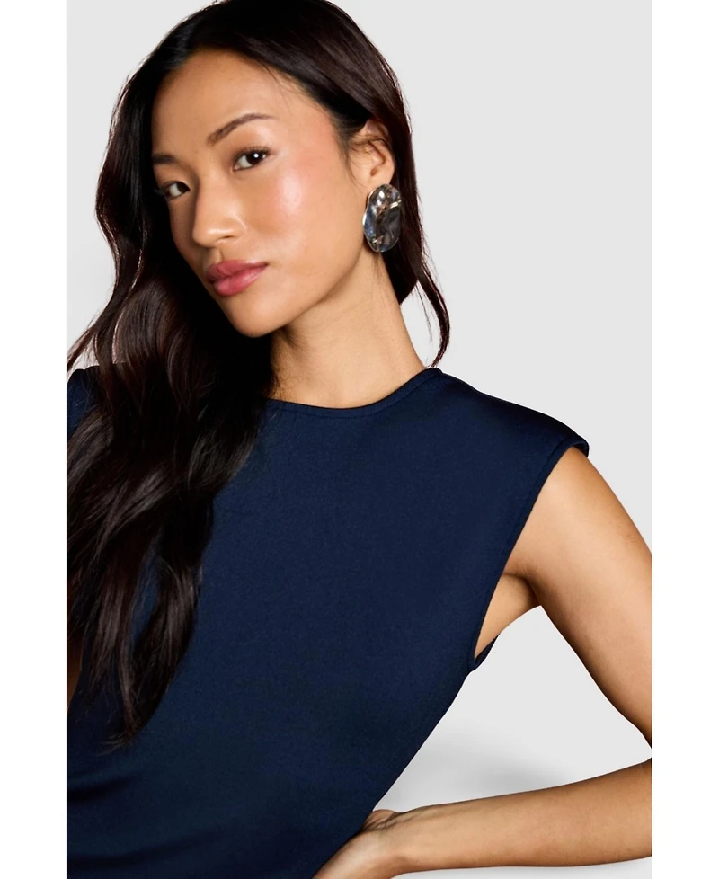 Coast Women's Bandage Knit Fringed Hem Midi Dress