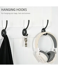 Homcom Hall Tree with Coat Rack, Storage and Sitting Bench, White