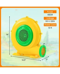 Sugift 480W Air Blower Air Pump Fan with Convenient Handle and Ground Stakes