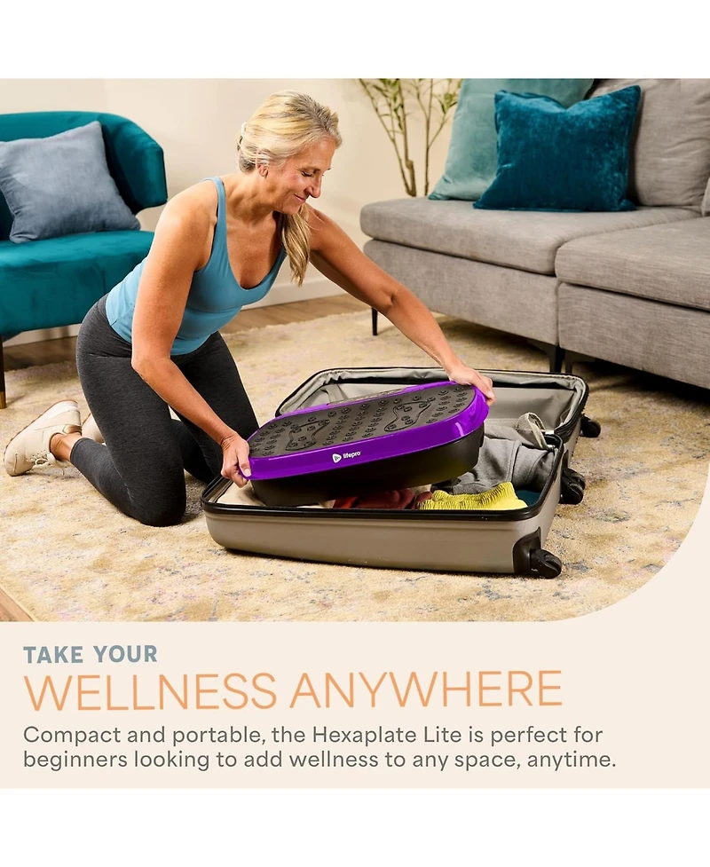 Lifepro Compact Vibration Plate Exercise Machine - Mini Full Body Platform for Lymphatic Drainage & Pain Relief