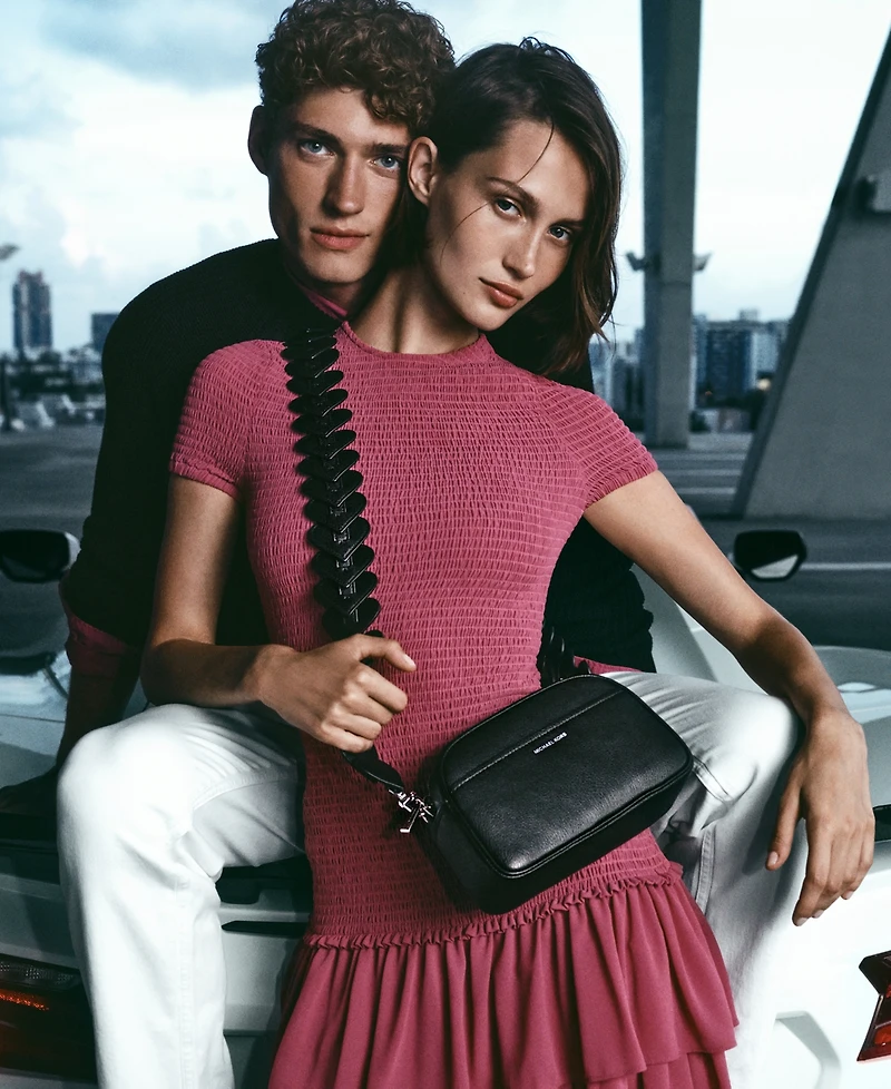 Michael Kors Women's Smocked Crewneck Mini Dress