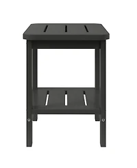 WestinTrends 2-Tier Outdoor Hdpe Modern Adirondack Square Patio Side Table