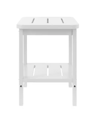 WestinTrends 2-Tier Outdoor Hdpe Modern Adirondack Square Patio Side Table