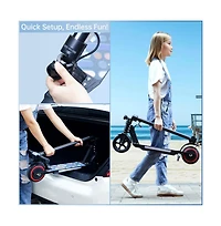 Artudatech 6.5 inch Foldable Kids Electric Scooter for Fun Rides, Up to 5 Miles, 150W Motor & Deck Lights