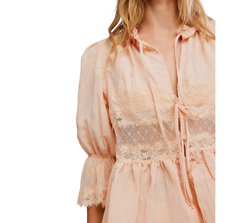 Free People Women's Forever Young Bed Jacket Top
