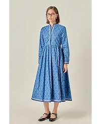 English Factory Women's Stripe Trim Maxi Dress