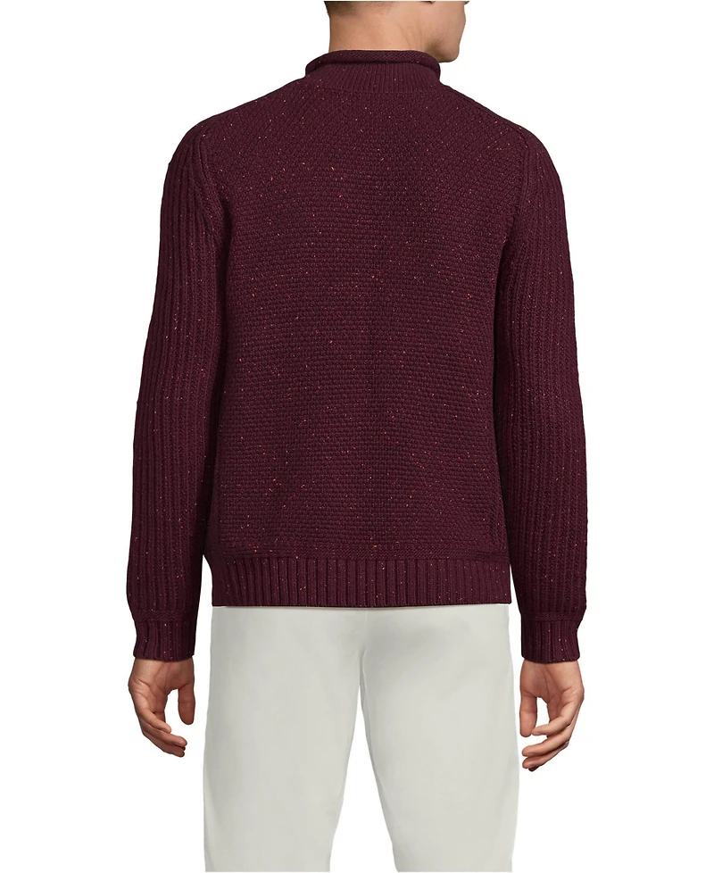 Lands' End Men's Long Sleeve Roll Neck Sweater