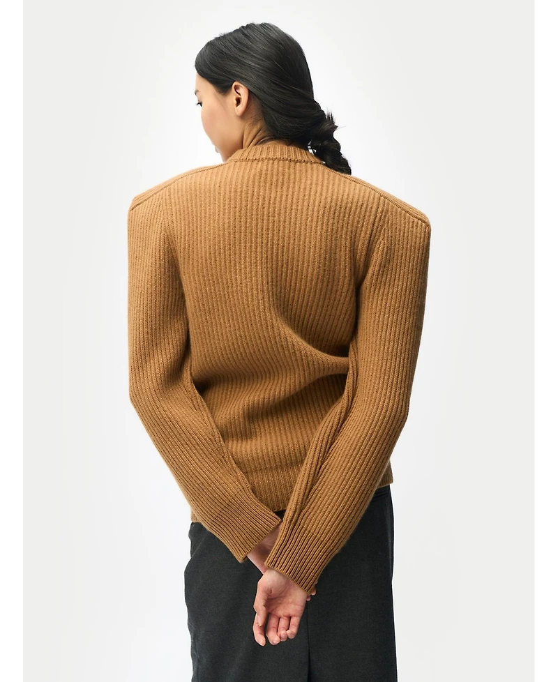 Gobi Cashmere Women's Sculpted-Shoulder Cashmere Sweater