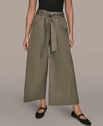 Donna Karan Weekend Women's High-Rise Self Belted Crop Pants