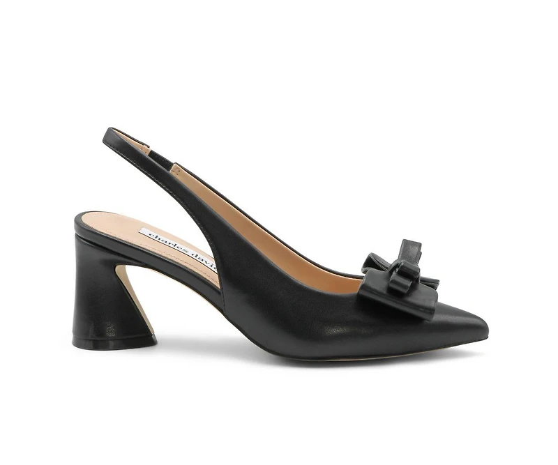 Charles David Womens Astrid Slingback Chunky Heel