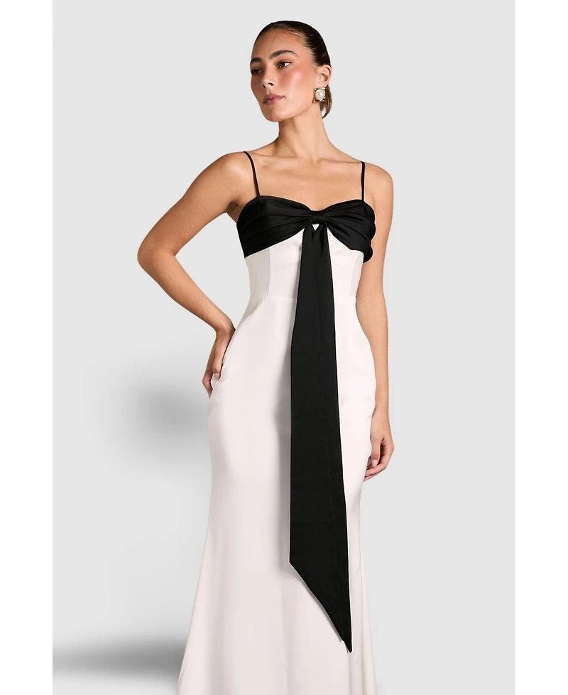 Coast Women's Monochrome Bow Detail Maxi Dress