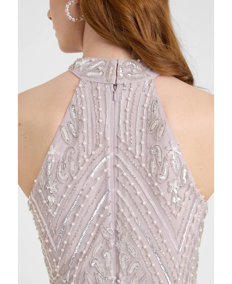 Beauut Women's Embellished Sequin Beaded Maxi Dress