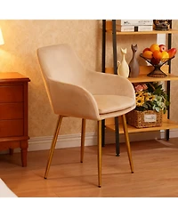 Streamdale Furniture Streamdale Velvet Dining Chair Set (2-Piece) - Beige