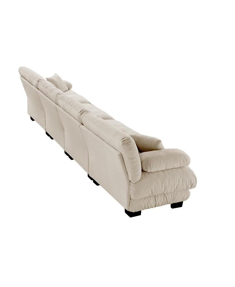 Streamdale Furniture Streamdale 4-Seater Modular Chenille Sectional Sofa for Living Room