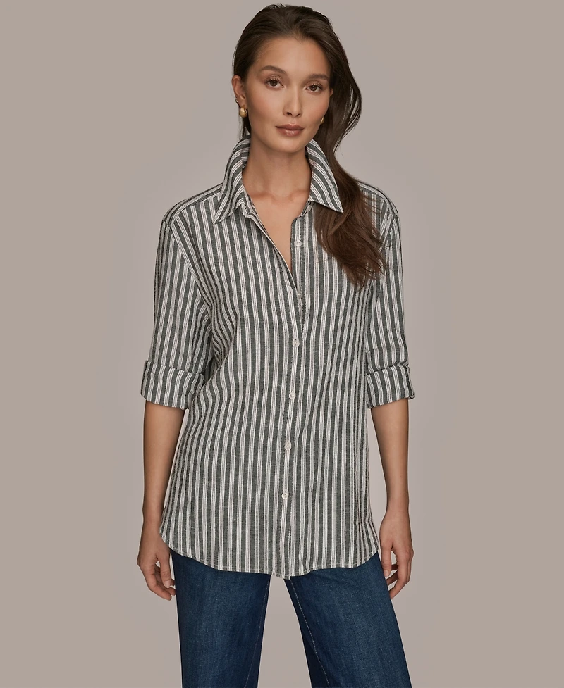 Donna Karan Weekend Women's Long-Sleeve Button-Down Shirt
