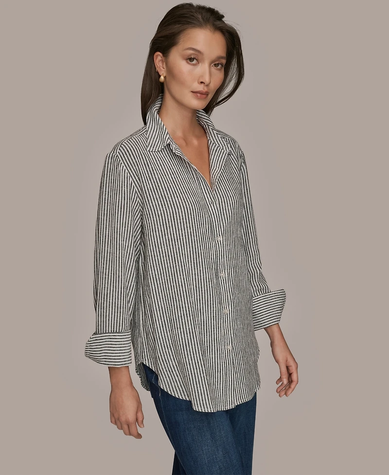 Donna Karan Weekend Women's Long-Sleeve Button-Down Shirt