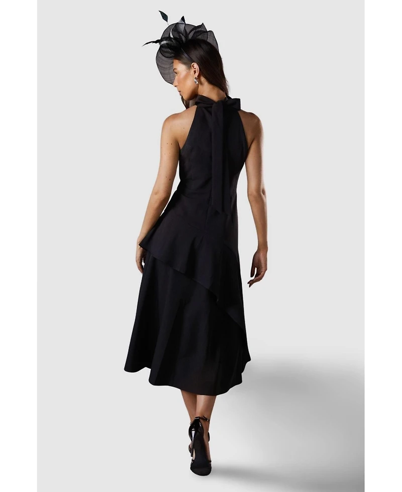 Coast Women's High Neck Corsage Detail Midi Dress