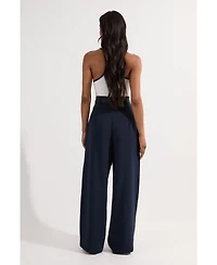 Karen Millen Women's High Waist Wide Leg Pants