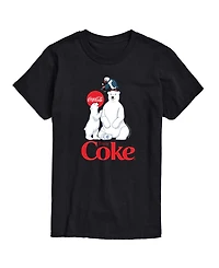 Airwaves Men's Coca-Cola Polar Bears and Puffin Graphic T-Shirt