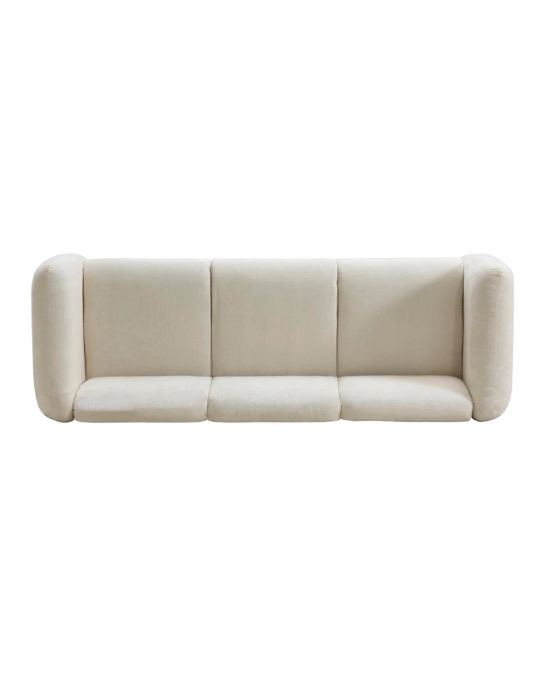 Streamdale Silo 87 in. 3 Seater Modern Upholstered Chenille Sofa, Beige