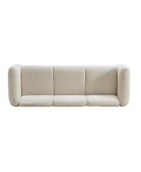 Streamdale Silo 87 in. 3 Seater Modern Upholstered Chenille Sofa, Beige