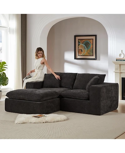 Streamdale Modern Chenille Cloud Sofa - Freely Combinable & Comfortable