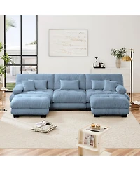 Streamdale Furniture Streamdale Luxury Modular Sectional Sofa - Oversized U Shaped Cloud Couch with Ottomans