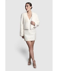 Coast Women's Edge To Edge Faux Fur Coat