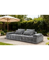 Streamdale Furniture Sofa Couch for Living Room, Modern Loveseat with Extra Deep Seats, Grey