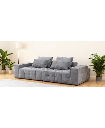 Streamdale Furniture Sofa Couch for Living Room, Modern Loveseat with Extra Deep Seats, Grey