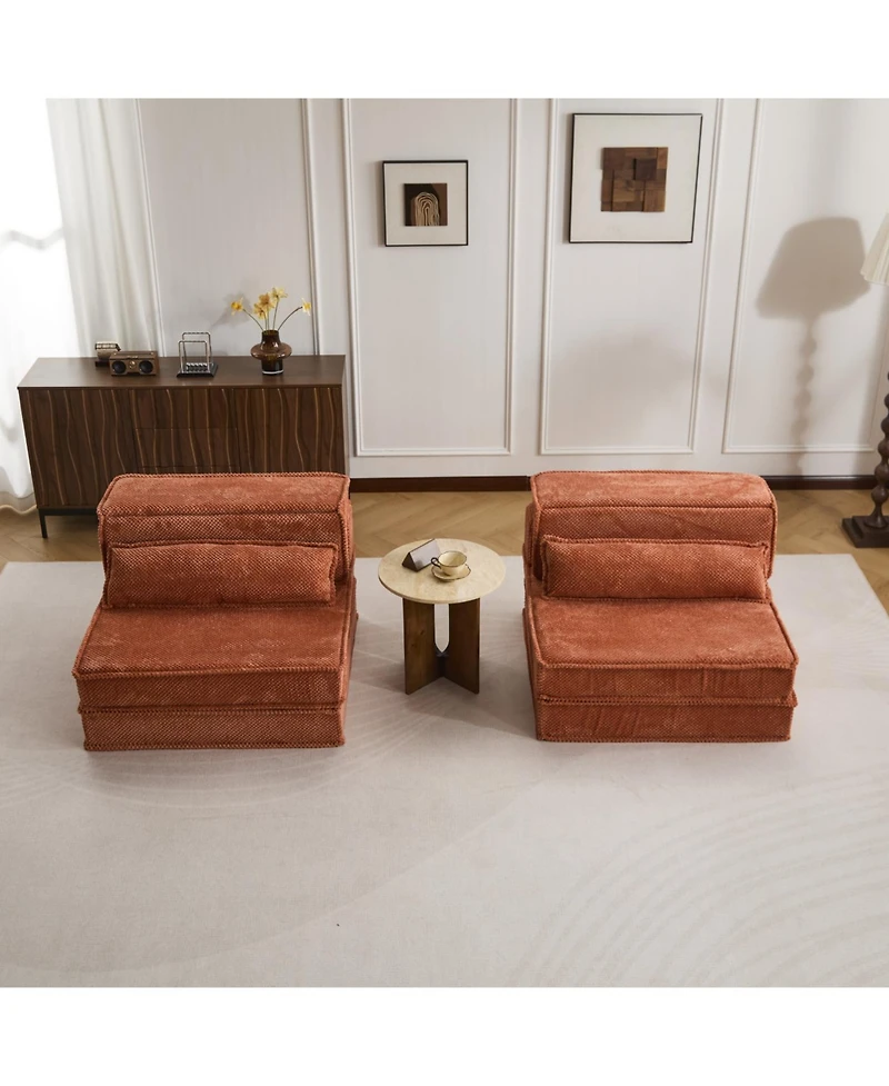 Streamdale Furniture Compression Sofa, Convertible Floor Sofa Bed, Modular Sectional