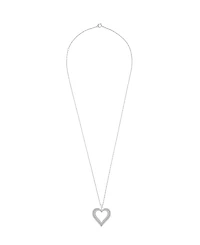 Macy's Heart Diamond Pendant Necklace (1 ct. t.w.) in 14K White Gold