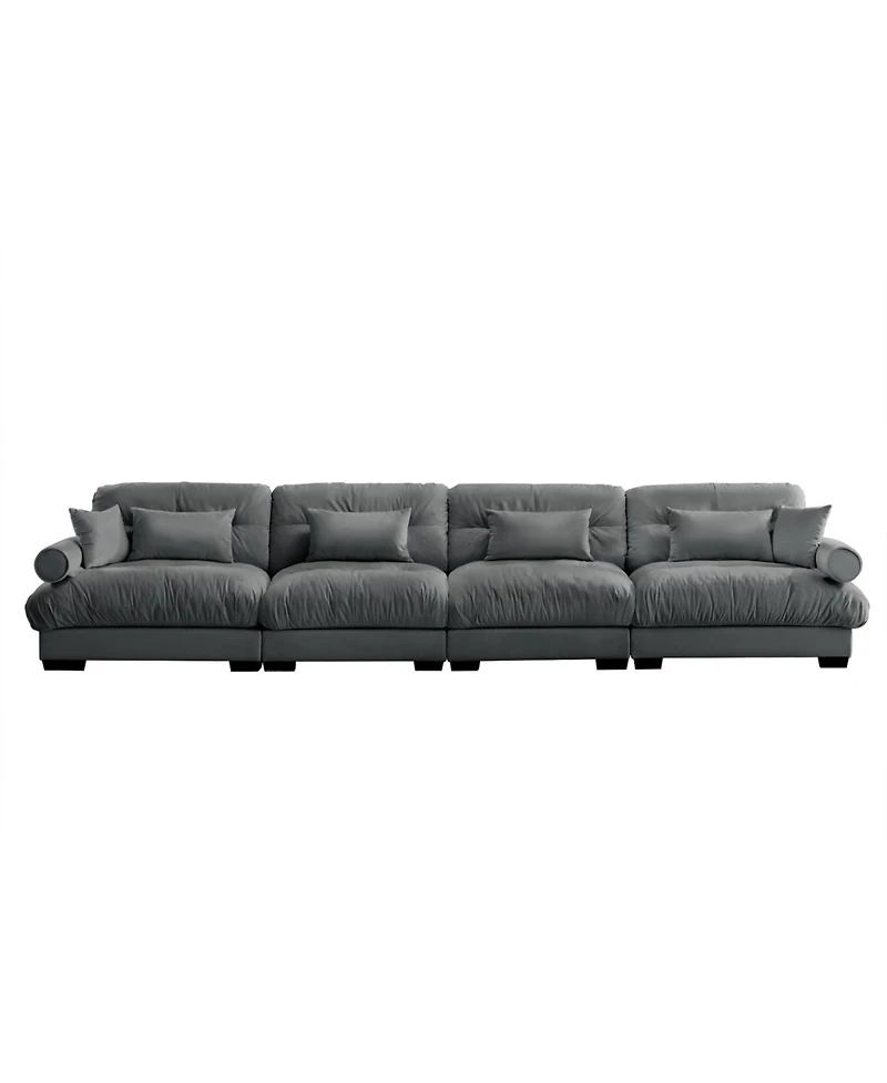 Streamdale Furniture Streamdale Super Comfort Oversized Modular Velvet Sectional Sofa Couch with Armrests